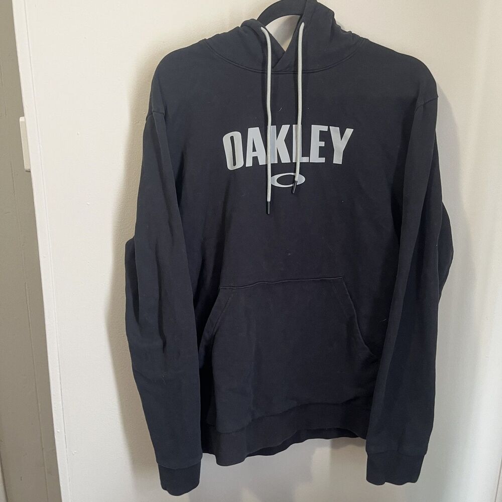 Oakley Black Hoodie Sweatshirt Men's XL Front Spell Out